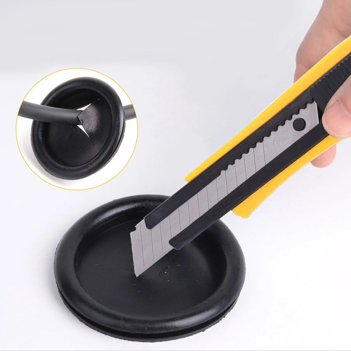 14mm-150mm Hole Diameter Black Single Sided Protective Coil Sealing Rubber Ring Wiring Grommets Hole Plug Gasket