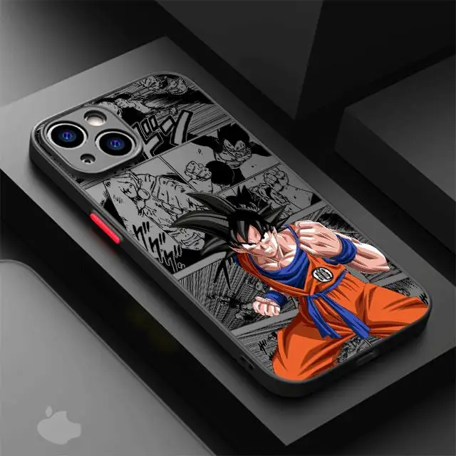 thumbnail image 1 of Funda de teléfono de bolas de dragones para Apple iPhone 13 14 Plus 15 Pro Max 11 Pro 12 Mini XR 8 SE 7 6S XS MAX, cubierta de armadura mate a prueba de golpes, 1 of 5
