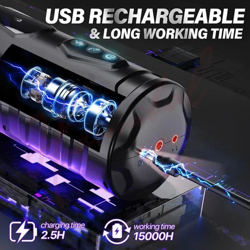 Male masturbator cup 7 Thrusting Rotating Modes Electric Pocket Pussy For Penis Sex Toy For Men