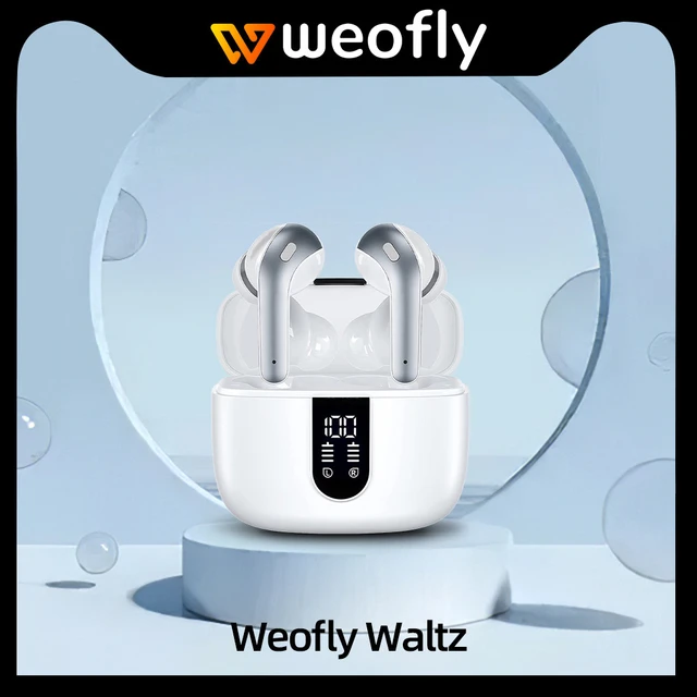 Weofly Waltz Bluetooth 5.3 Wireless Earbuds, in Ear Earphones with Mic  Sport Ear Bud IPX5 Waterproof 