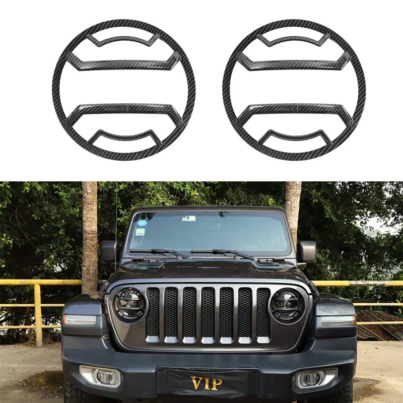 

Lamp Hoods ABS Car Headlight Lamp Decoration Cover Accessories For Jeep Wrangler JL 2018+ For Jeep Gladiator JT 2018+