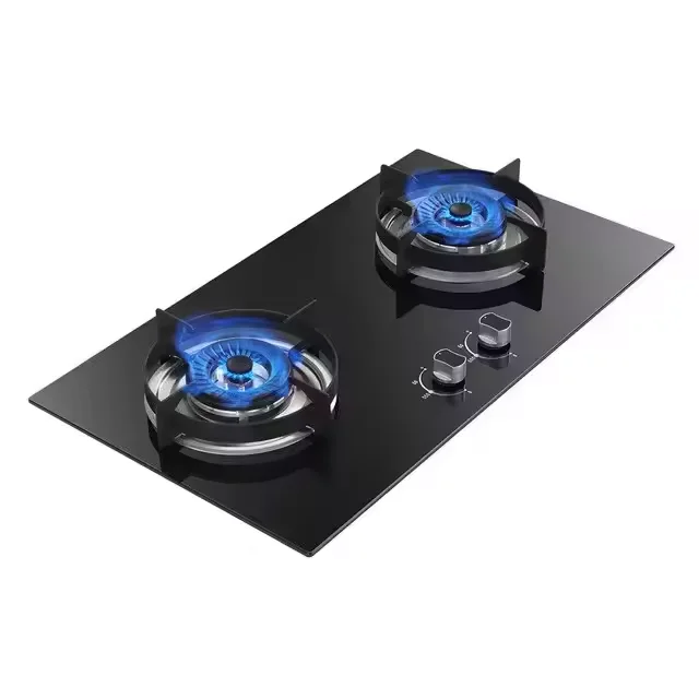 Hot Sell Gas Stove Fierce Tempered Glass Cooker Nine-burner Double Stove Built-in Natural Gas Liquefied Petroleum