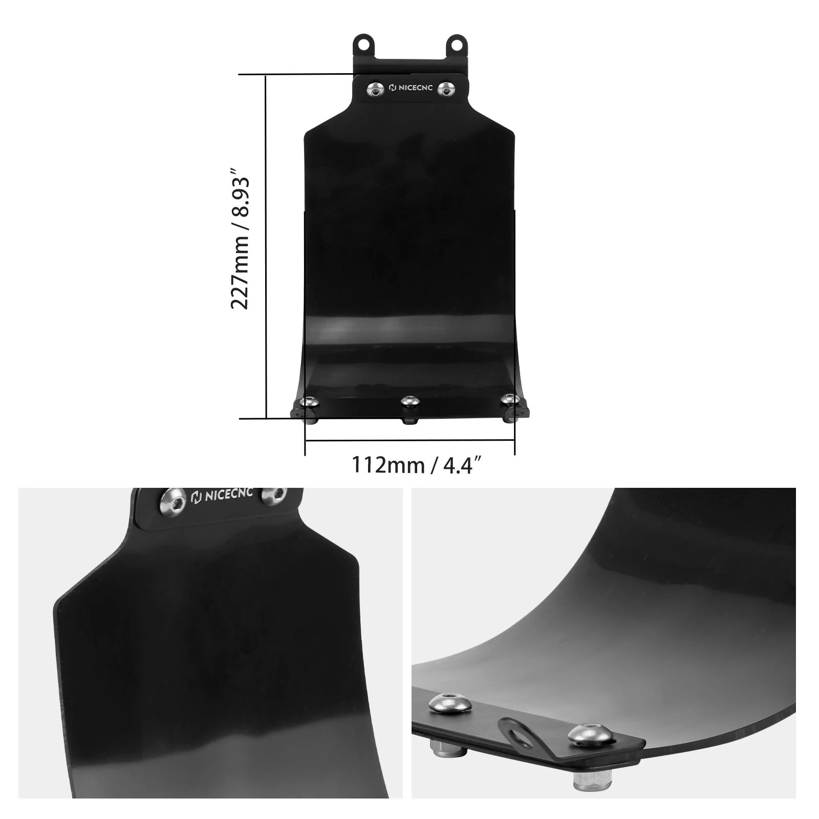 NICECNC Für Surron Light Bee X S L1E Für Segway X160 X260 Motocross Hinten Schock Kotflügel Schlamm Schutz Rücklicht Montage Halterung – Detail 4
