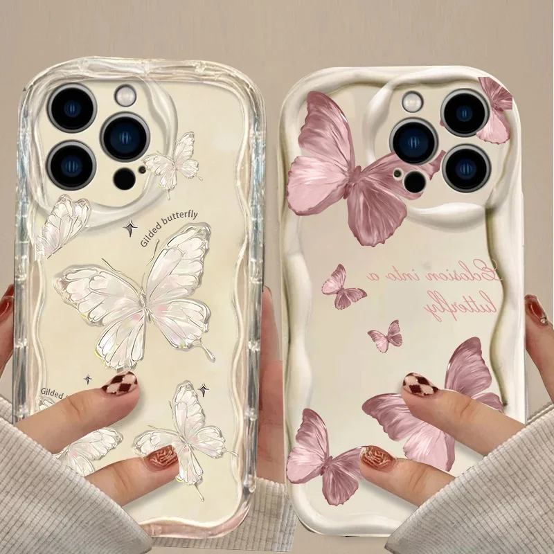Fashion Butterfly Pattern Silicone Phone Case