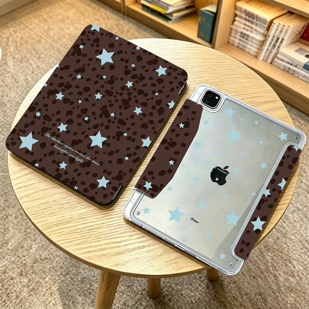 Vintage Patchwork Star Brown Tablet Cover Case