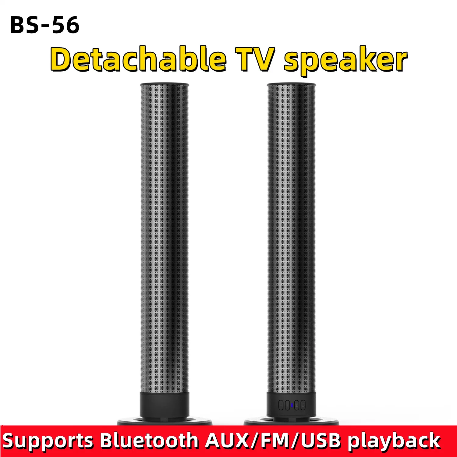 

BS-56 Super Power Sound Blaster Wireless Bluetooth Speaker Surround Stereo Home Theater System Subwoofer TV Projector Powerful