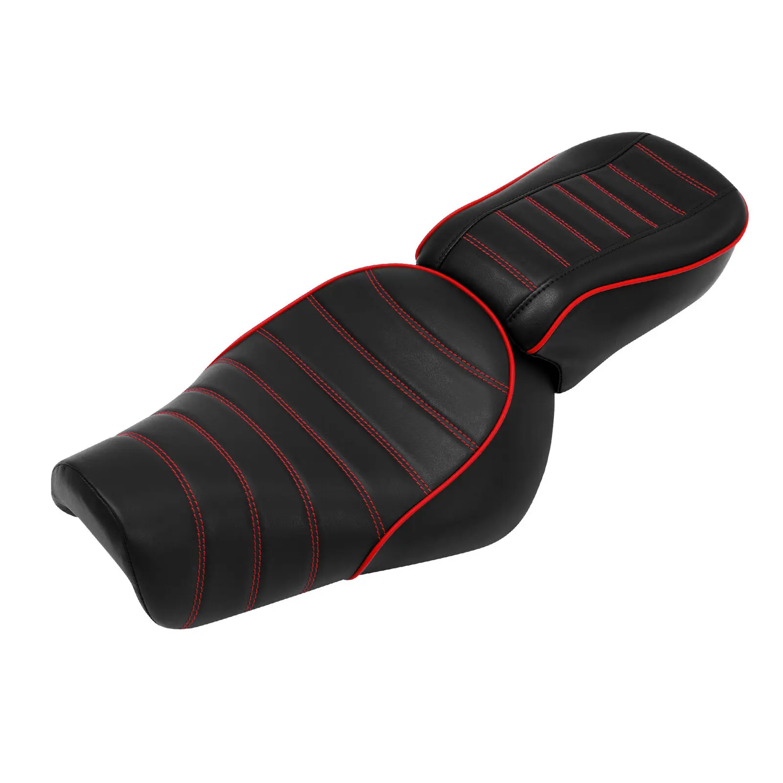 

Motorcycle Black+Red Driver Rider & Passenger Seat For Harley Iron 883 XL883N 2016 2017 2018 2019 2020 2021 2022 2023