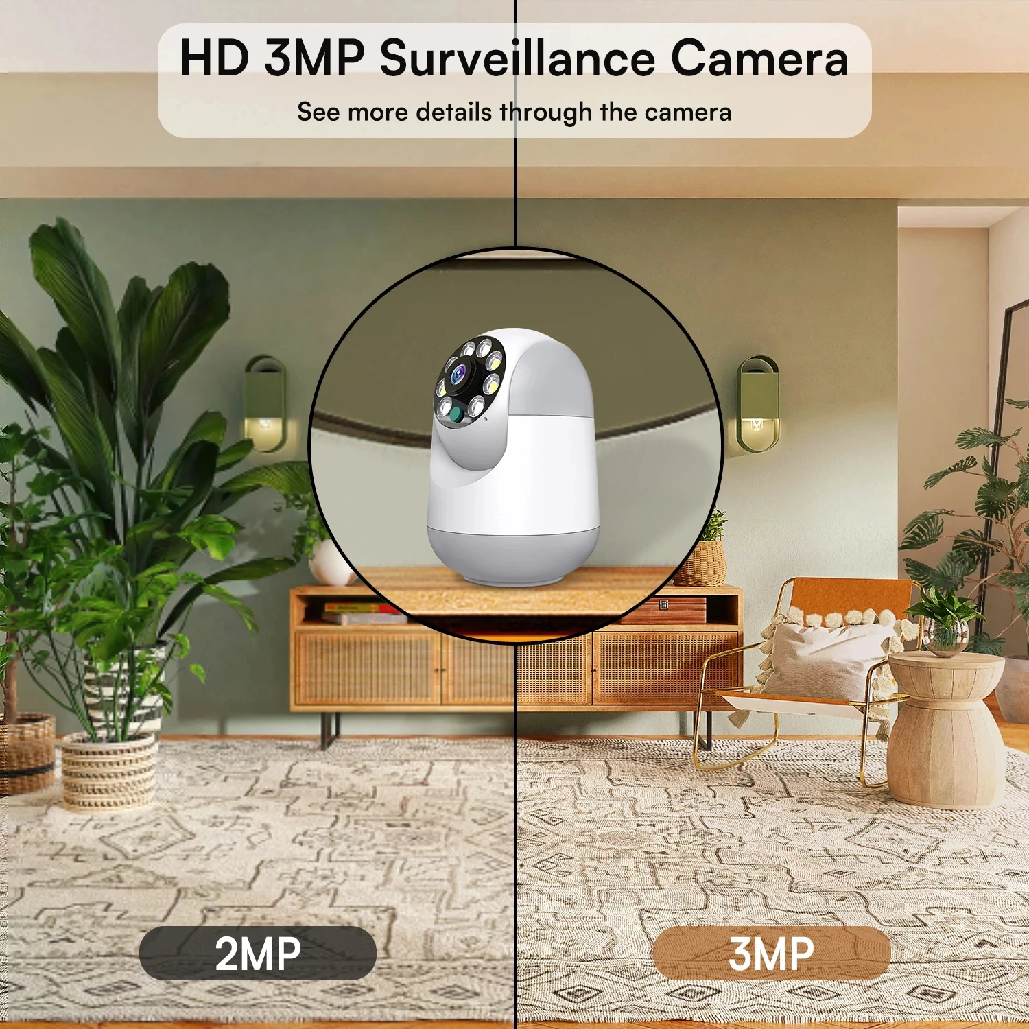 1080P PTZ IP Camera 3MP Wireless Wifi Surveillance Camera Home Security Protection Pet Baby Monitor Human Auto Tracking 4