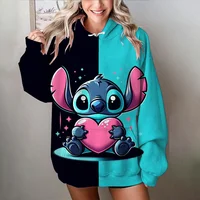 MINISO Women Disney Sweater Stitch Printed Sweatshirts Cute Cartoon Jacket Clothes Hoodie Woman Autumn/Winter Oversize Clothing 1