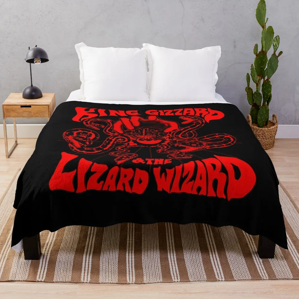 

Gizzverse Red (more color variant in my profile) Classic . Throw Blanket Fluffys Large Quilt for winter Flannel Fabric Blankets