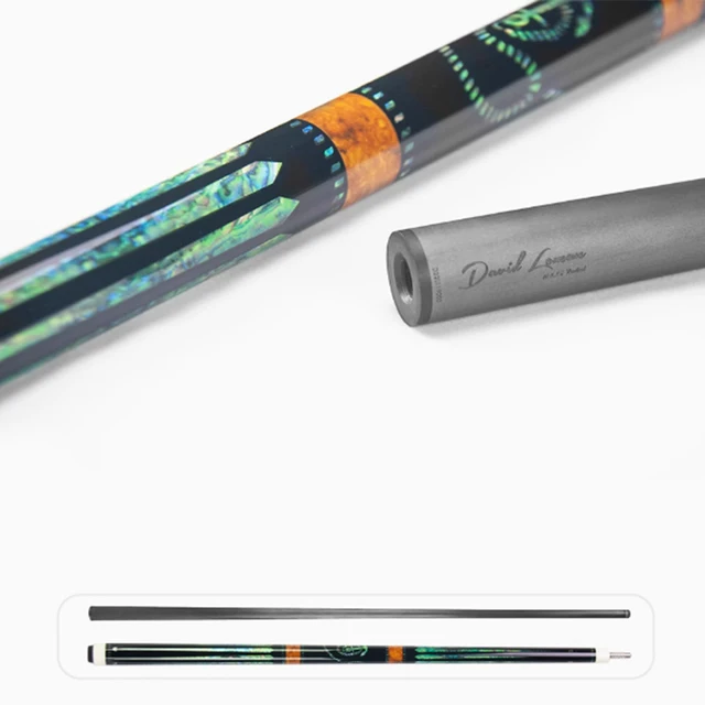 DAVID LOMAN Carbon Fiber Pool Cue 58 inches ,3/8 * 8-Pin Joint  11.5mm、12.5mm，19oz/19.5oz 1
