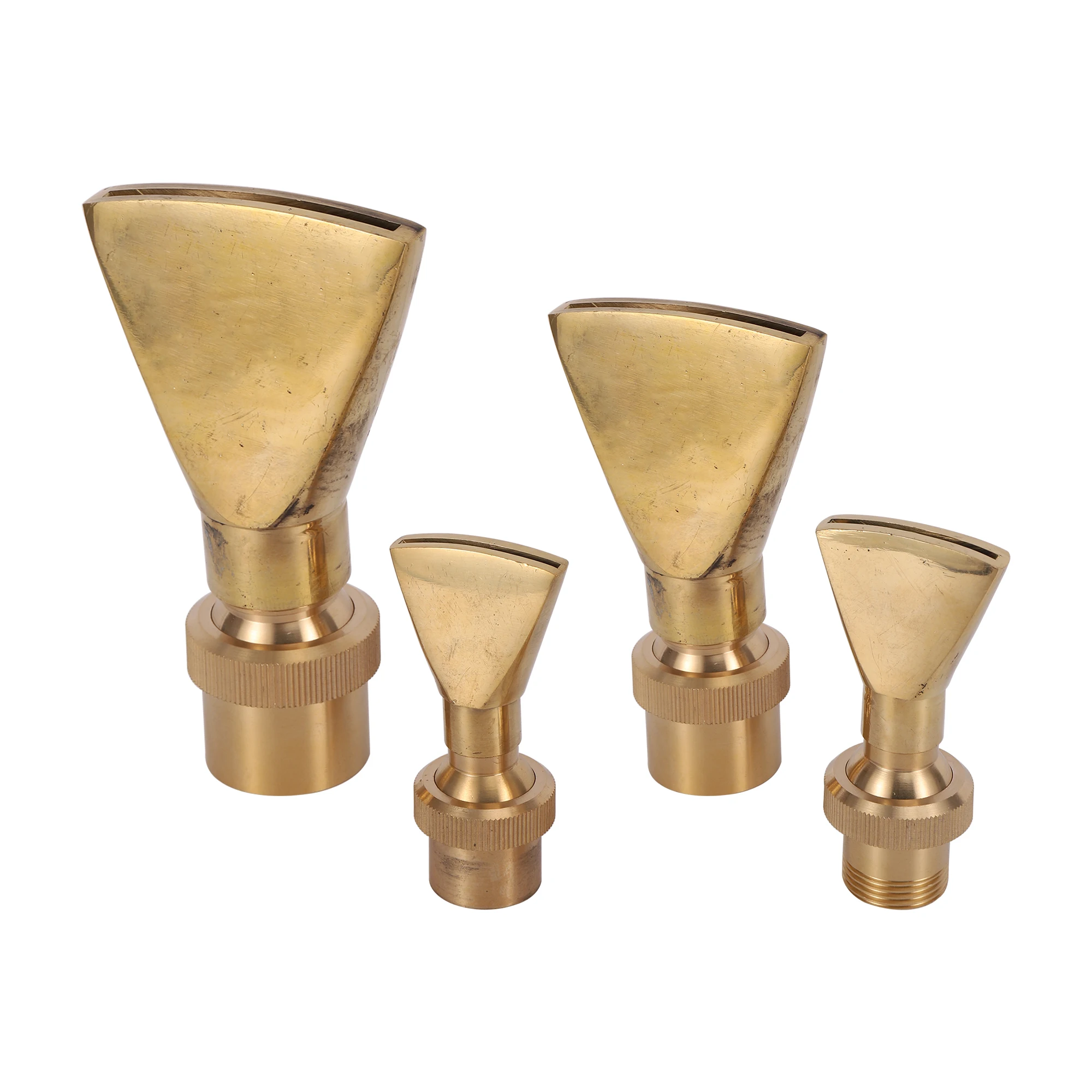 Brass Fan Shaped Fountain Spray Head 1/2" 3/4" 1" 2" Female Male Thread Adjustable Duckbill Jet Garden Landscape Pond Fountain solar fountain,water fountain,fountain nozzles