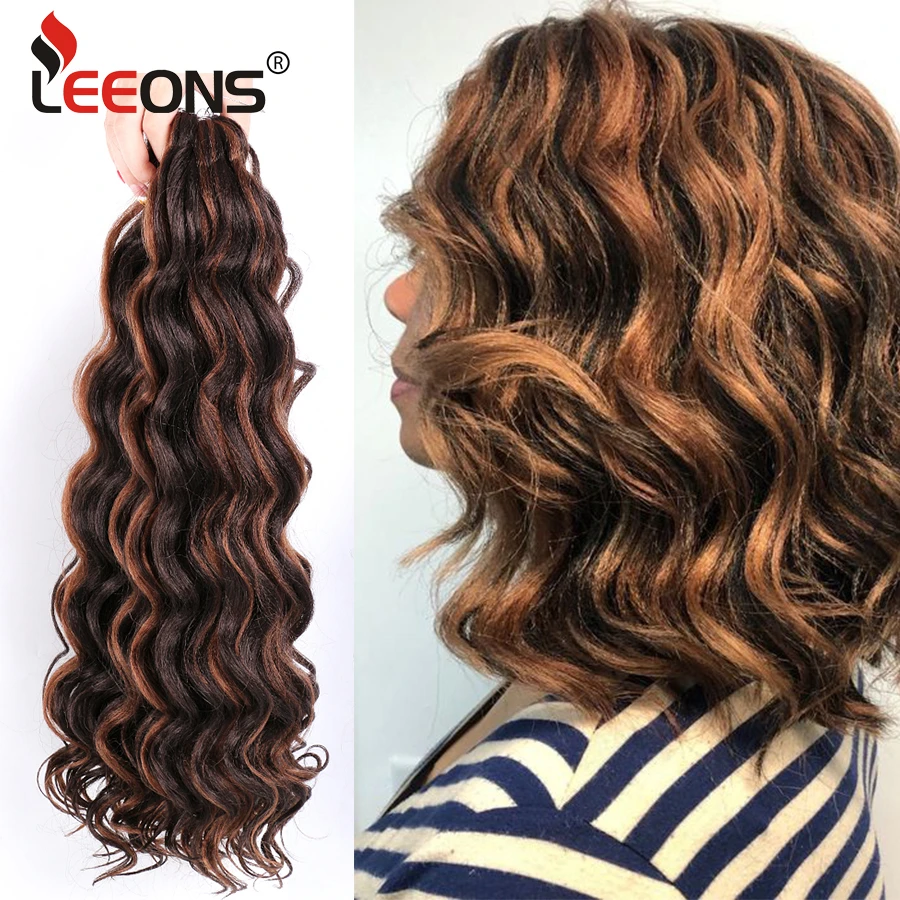 Synthetic 9 18 20inch Long Freetress Water Ocean Wave Crochet Braiding Hair  Fiber Extension Braid Goddess Curly Wavy For Women - Synthetic Braiding Hair(for  Black) - AliExpress