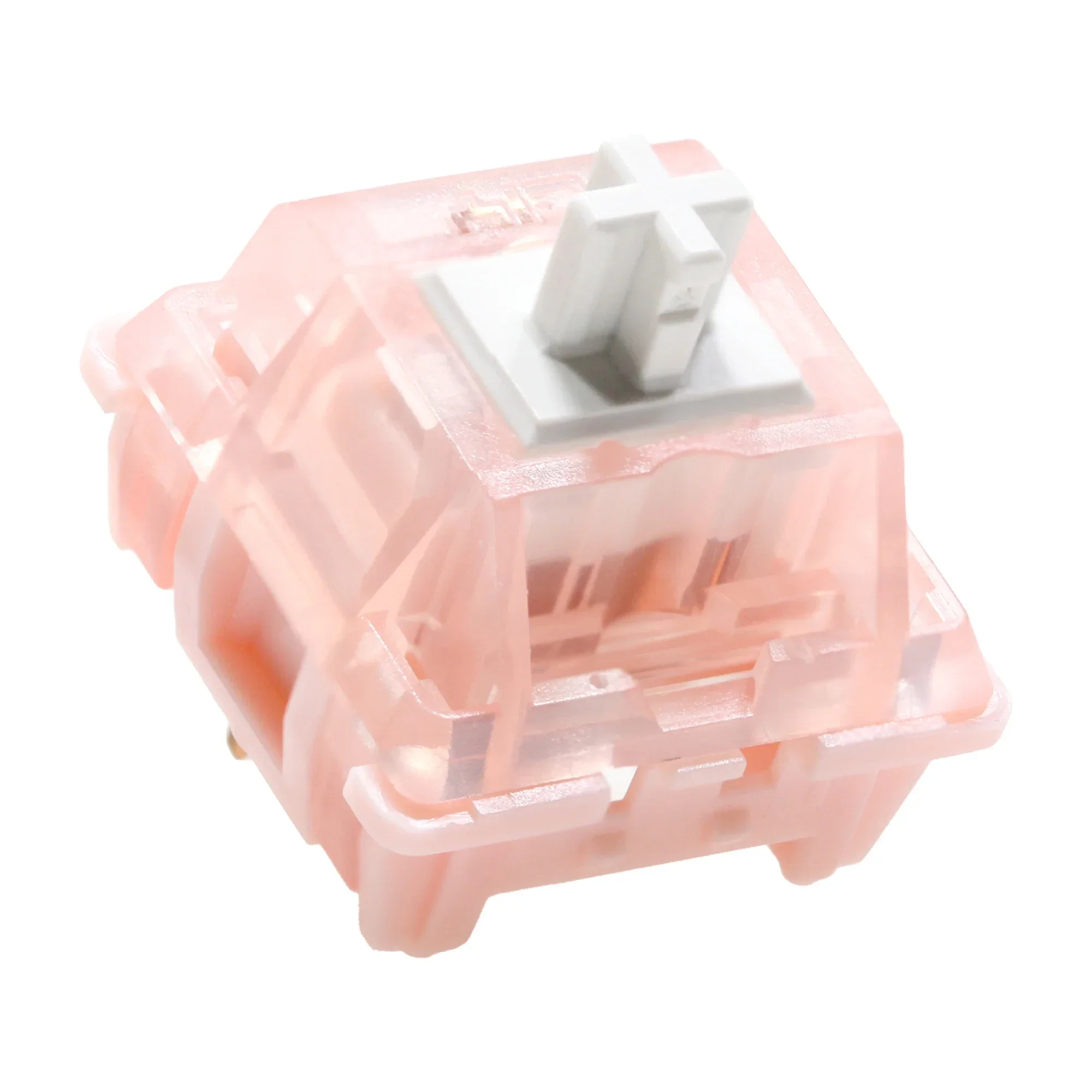 CIY Sakura-interruptor lineal para Teclado mecánico de Gaming, conmutador de fábrica rosa, 50M, PC POK, nailon, resorte largo, 37g