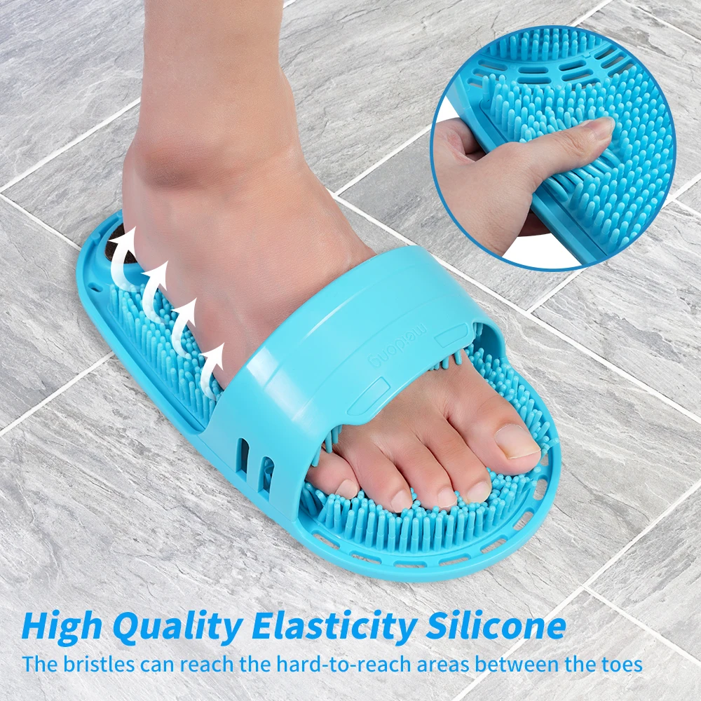 Silicone Foot Brush For Bathroom Clean Massage Slipper Wash Feet Exfoliating Wash Feet Bath Brushes Shower Scrubber Tools 1pcs