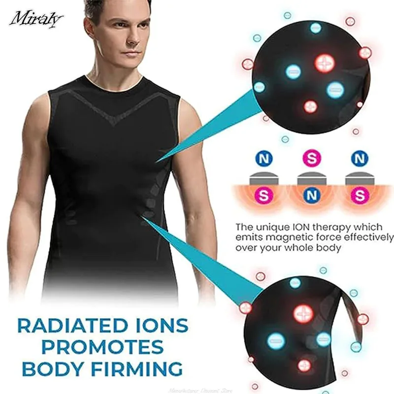 Men Shapewear Ionic Shaping Vest