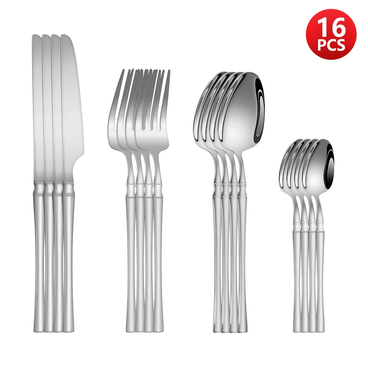Silver Stainless Steel Cutlery Set 6
