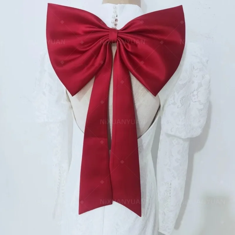 

Отдельный съемный атласный бант для свадебного платья, узлы, аксессуары для рукоделия