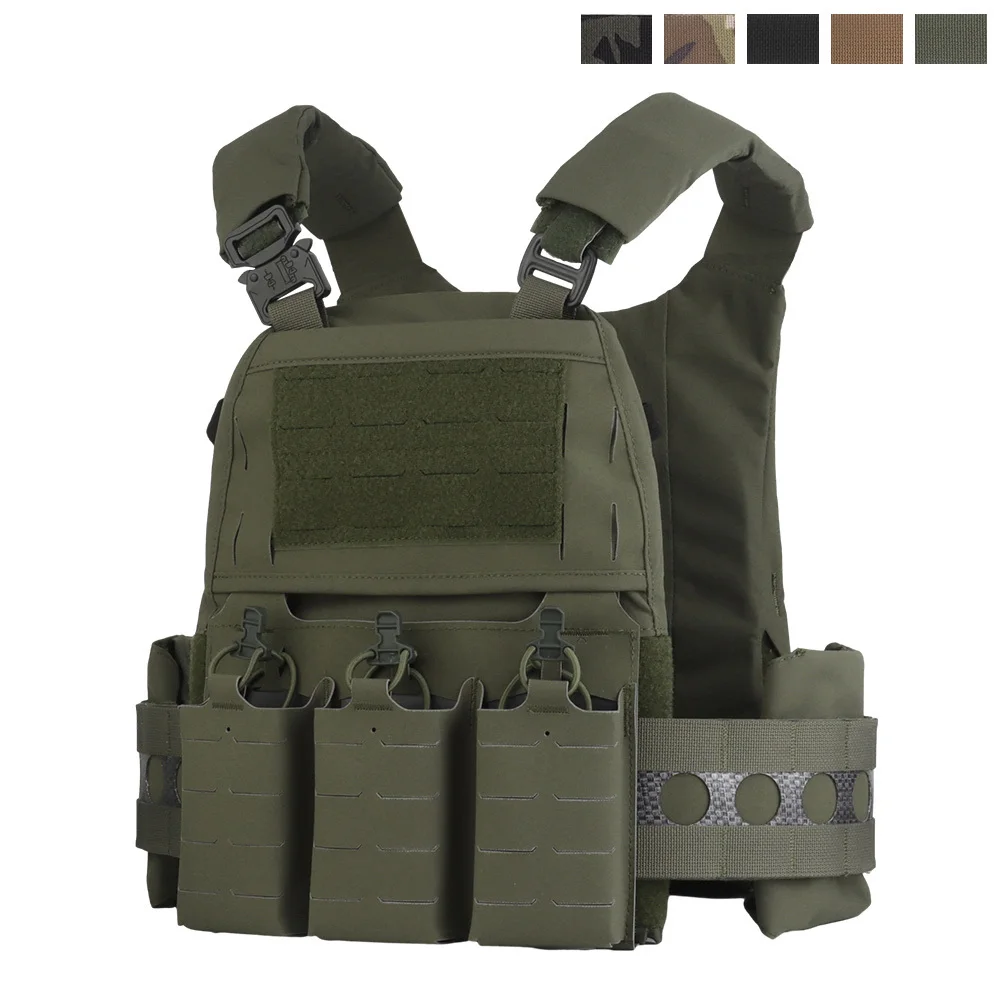 

New Tactical Plate Carrier FCPC V5 Ferro Style Quick Release Vest Triple 556 Magazine Pouch Military MOLLE Hunting Airsoft Gear