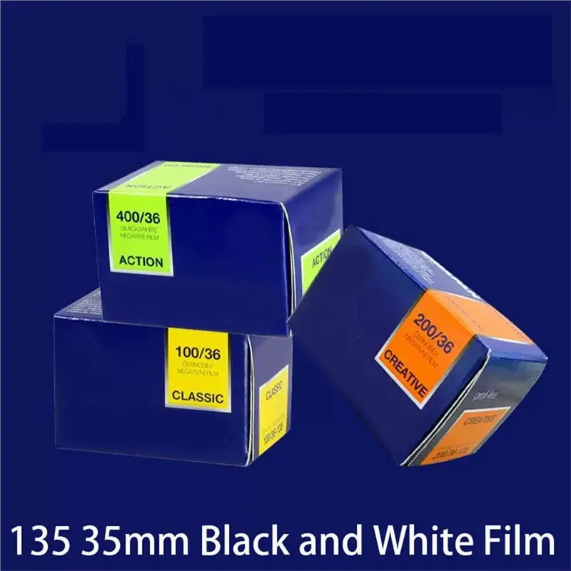 BNVN-흑백 135 필름 소형팩 100 200 400 ISO 클래식 36장 노출 롤 코닥 M35 H35 H35N 재사용 가능 카메라용