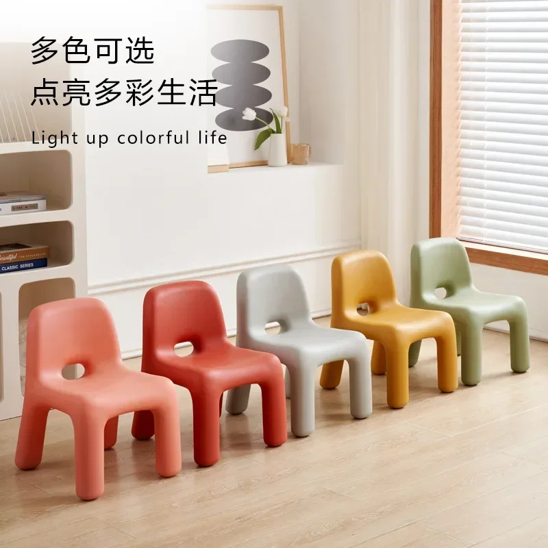 Nordic Ins Children's Learning Table and Chair Designer Kindergarten Baby Small Bench Home Creative Plastic Table and Chair