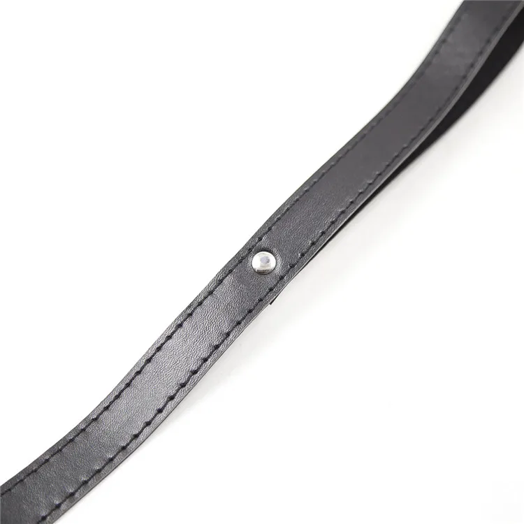 PU-Leder-Schleppkette, Leine mit Hakenhalsband, Handfesseln, Zubehör, BDSM-Bondage-Sklavenrolle_voghion.com
