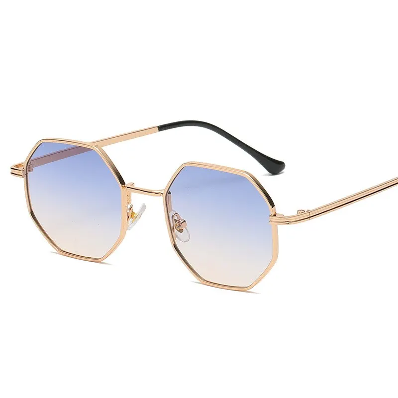 Polygonal Metal Sunglasses Retro Ladies Glasses Classic Trend Driving Travel Eyewear Uv400 metal sunglasses
