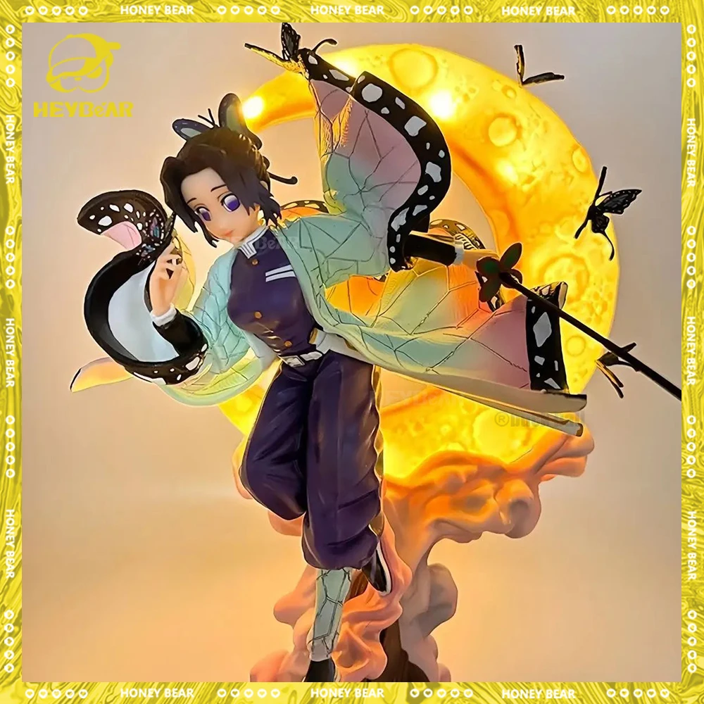 

27 см, фигурка рассекающего демонов, Kochou Shinobu, аниме фигурка с конфетами Kochou Shinobu, искусственная коллекционная игрушка, подарок