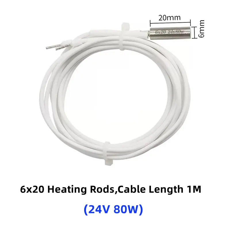 24/12V 60W 70W 80W Heater Cartridge 6*20mm 1Meter High Temperature Quick Heating Tube For E3D V6 Volcano Hotend 3D Printer Parts image 9
