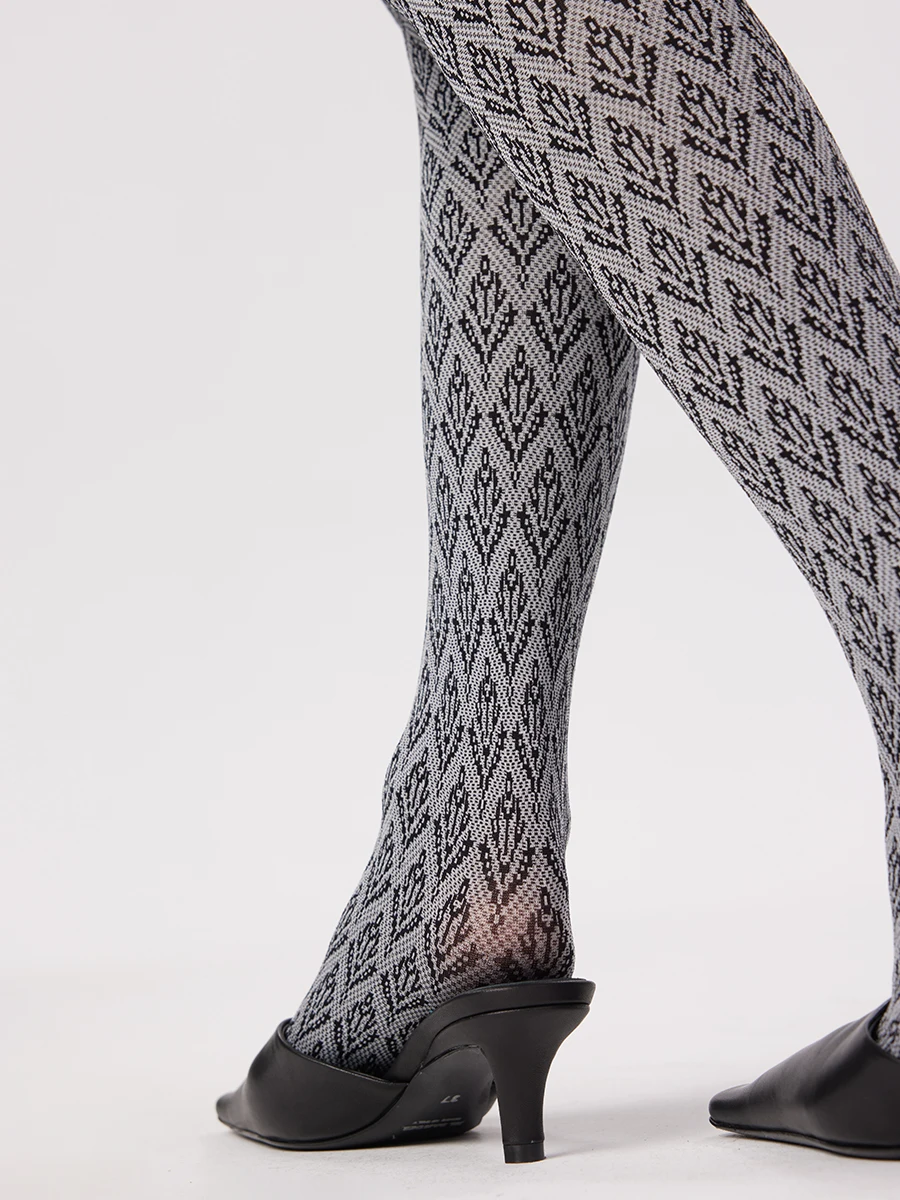 Pantyhose Women's Hemp Pattern Stockings Vintage Leggings Women's Design Socks Cotton
