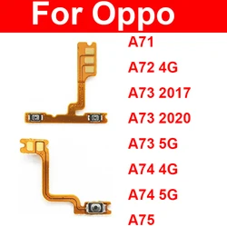 Volume Power Button Flex Cable For OPPO A71 A72 A73 A74 A75 4G 5G On OFF Power Voulme Side Keys Buttons Switch Flex Cable