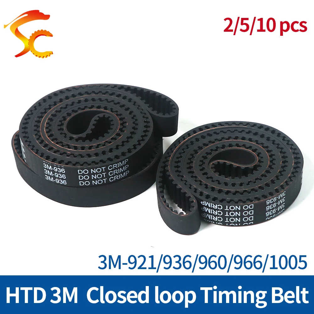 

High-Quality HTD 3M Rubbe Timing Belt 3M-921/936/960/966/1005mm Width 6/10/15mm 3M Closed Loop Synchronous Belt