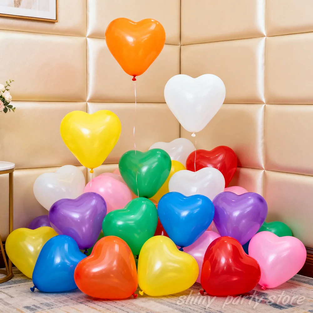 Ballons cœur latex 10 pouces mariage anniversaire Saint-Valentin