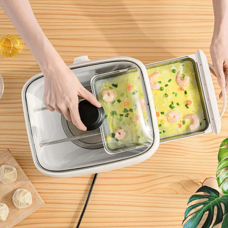 Steamed Rice Noodles Machine Household Small Multi functional Breakfast Machine Drawer type Net Red Mini Electric Steamer 6