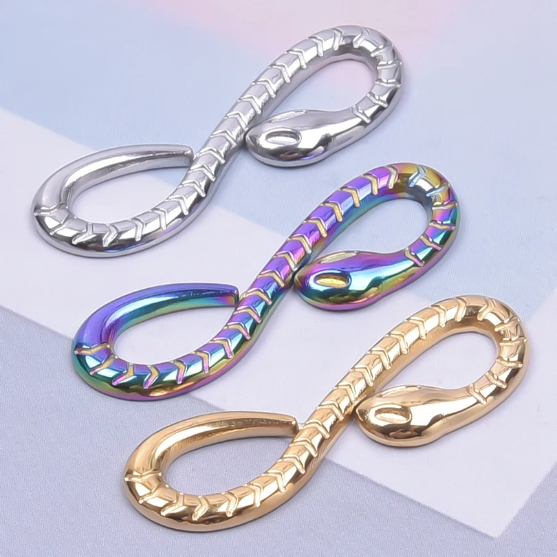 

10pcs Stainless Steel Casting Snake Shape Charms Personality Pendants Used Women Bracelet Necklaces Earrings Jewelry Accessories
