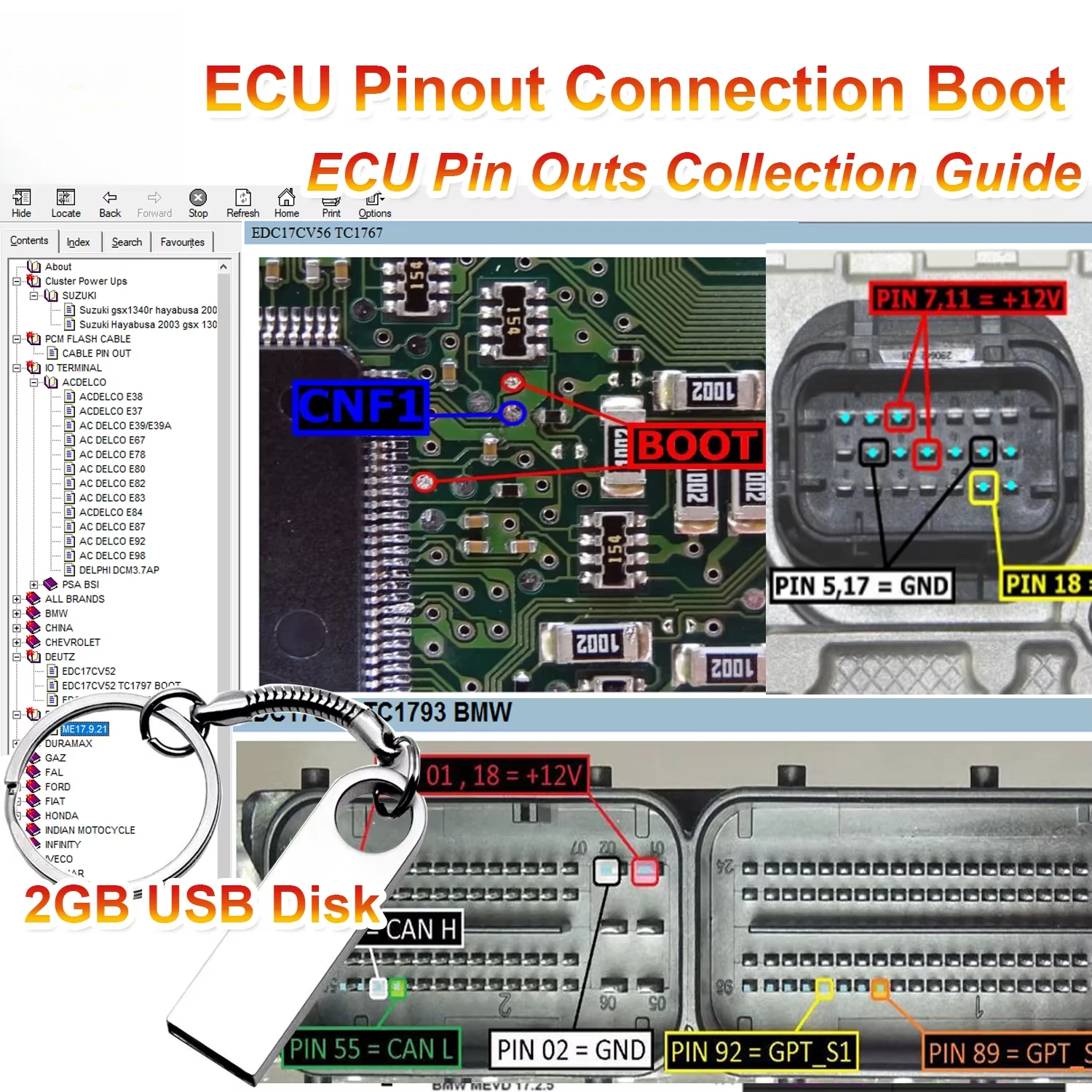Ecu Pinout Connection Boot Ecu PinOuts Software Collection Repair Files ...