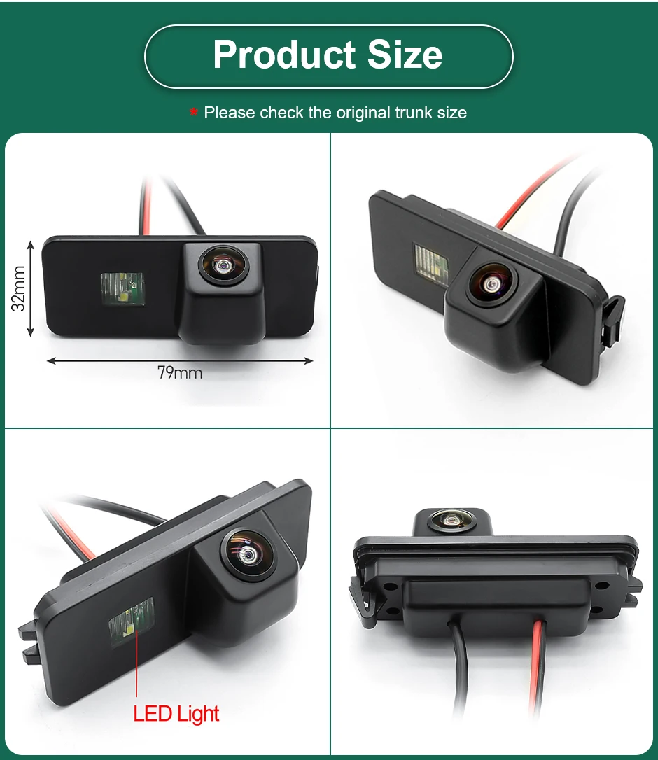 HD telecamera di retromarcia Retrocamera Telecamera Posteriore retromarcia per Luce Targa Specifica Linea Guida Selezionabile per VW Touareg Passat Tiguan Polo Sedan Santana Golf 4 MK4 V Skoda Fabia