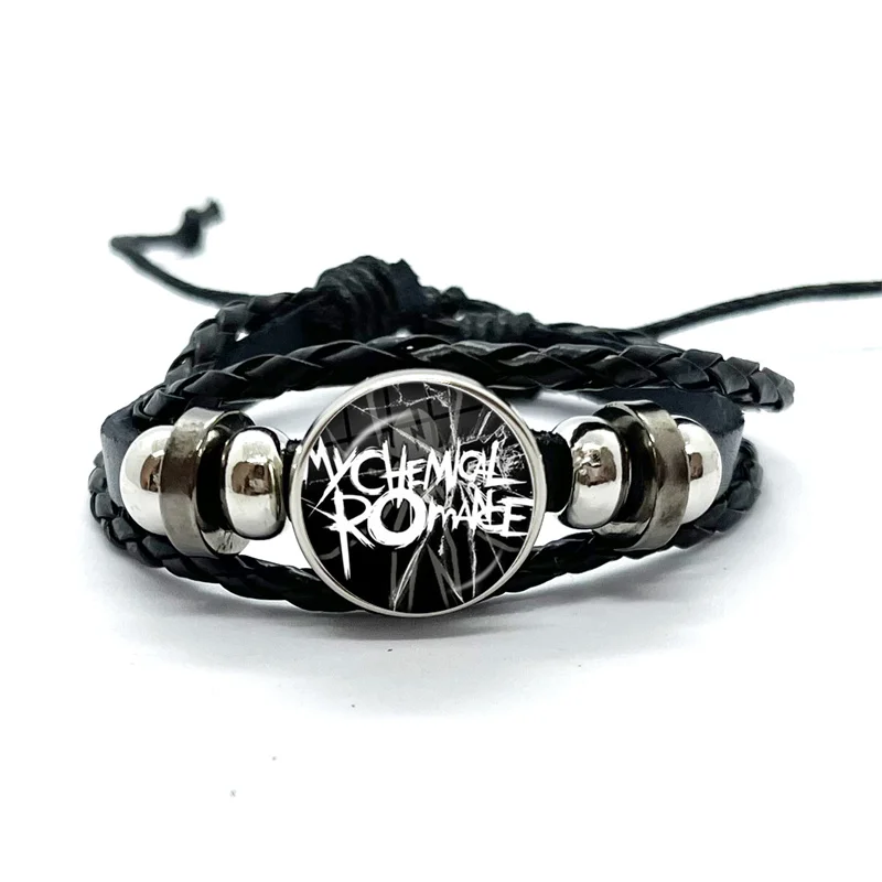 Rock Band My Chemical Romance I Love Mcr Dead Hip Hop Punk Bracelets Art Multilayer Braided Bangles Handmade Jewelry Gifts