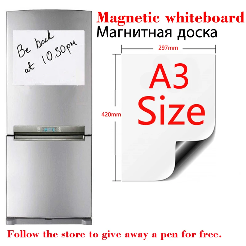 A3 Magnétique Réfrigérateur Autocollant Doux Tableau Blanc - Temu