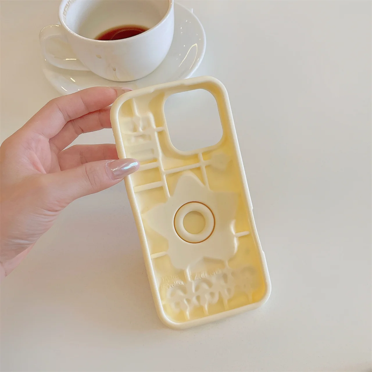 Cute Star Mirror Silicone Phone Case with Holder & Stand - Shockproof Cover