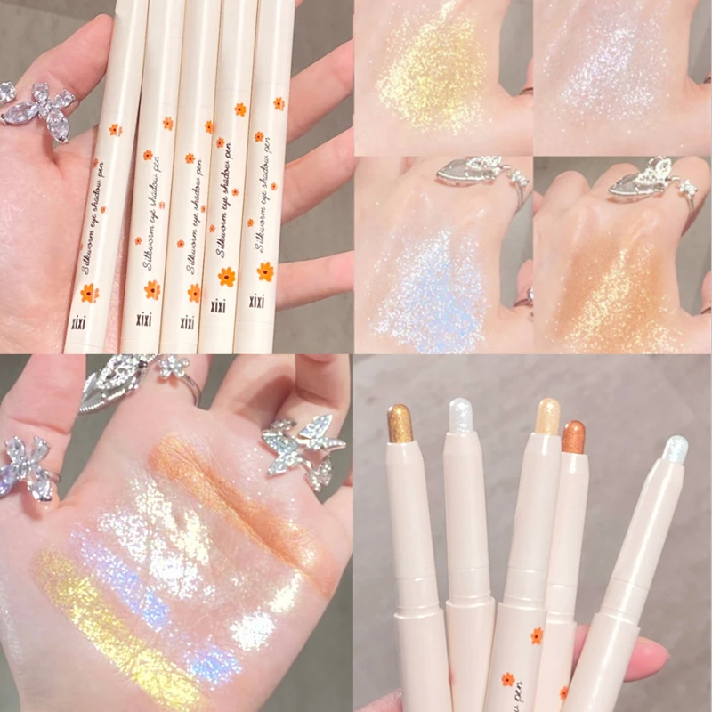 Face Makeup Highlighter Pencil Pearl Brightening Cream Diamond Blue Gold Silver Long Lasting Waterproof Highlighter face highlighter