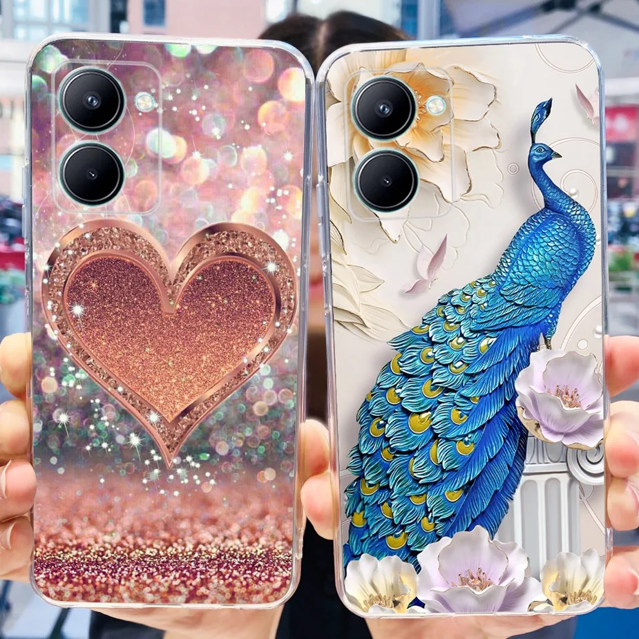 Stylish Painted Soft Silicone Back Cover – 6.5'' Phone Case