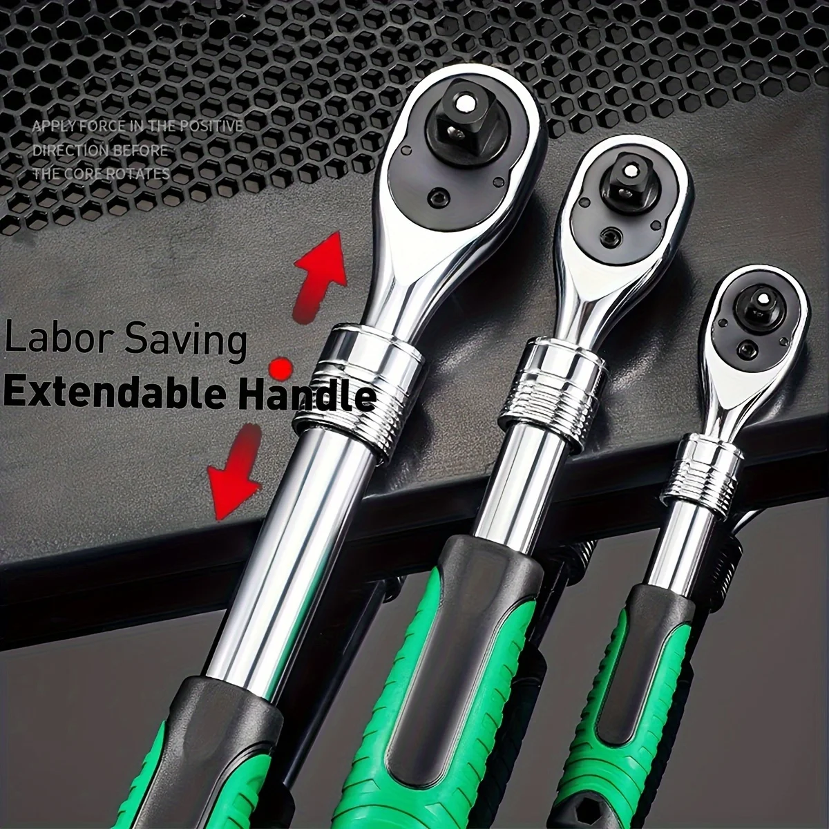 3-piece-Retractable-Ratchet-Set-1-4-3-8-1-2-Inch-Drive-Rotating-Ratchet ...