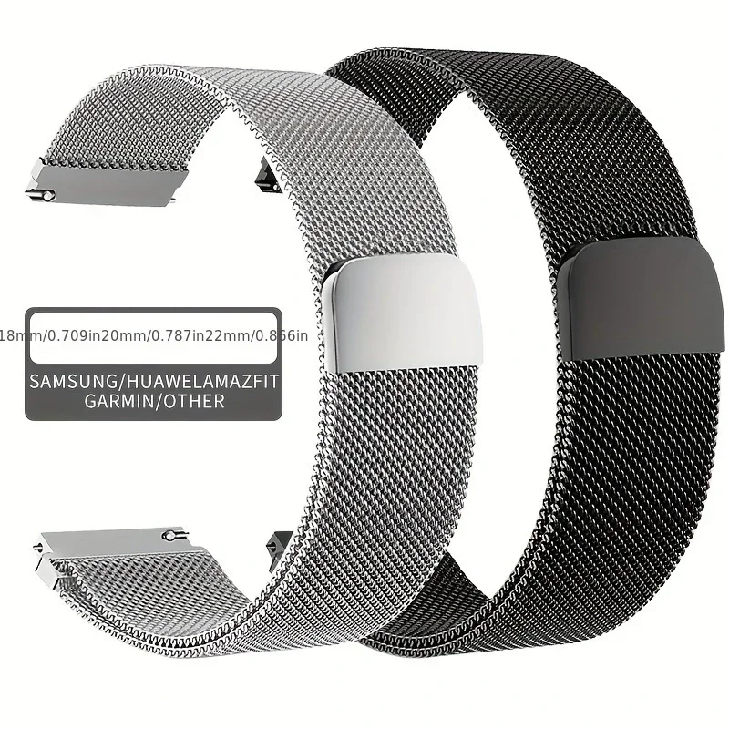 Milanese Loop Starlight Metal Magnetic Bracelet Strap - 22mm/20mm