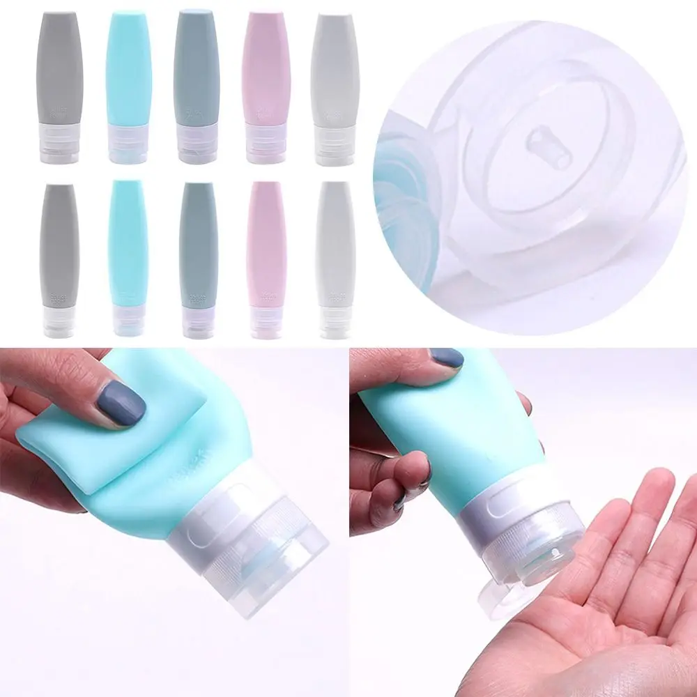 

Silicone Travel Toiletry Bottles Portable 60/90ml Refillable Lotion Bottles Leakproof Squeeze Tube Empty Bottle Travel