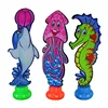Educational Bath Toys Kids Summer Shark Rocket Throwing Toy Swimming Pool Dive Game Water Fun Games Pool Toys Baby Water WYW 2