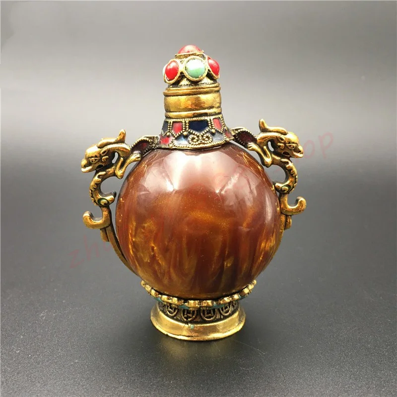 

Round snuff bottle Chinese style, Exquisite handmade special handicrafts, Old thing