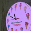 Life is better with ICE CREAM Cartoon Ice Cream Printed Dessert Wall Clock Kid Room Nursery Wall Art Kitchen Clock Wall Watch 4