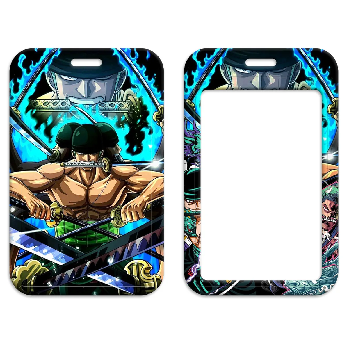 Anime Pirate Card Holder Neck Strap Key ID Card Phone Straps Badge Holder Keyrings Cosplay Accessories Gifts Zoro Lanyard
