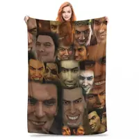 Happy Kazuma Kiryu Blankets Flannel Portable Sofa Throw Blankets For Couch Bedding Travel Throws Bedspread Quilt 1